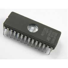 Lot De 5 Circuits Intégrés Mémoire EPROM UV M27C128A-10F1 - 128 Kbit, Temps D'accès 100 Ns - Boîtier 28CDIP