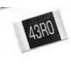 Smd Resistor   43R0 ohm     L-3 mm , B-1 mm 